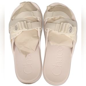 NEW Chaco Chillos Womens Size 9 White Slip On Slide Sandals